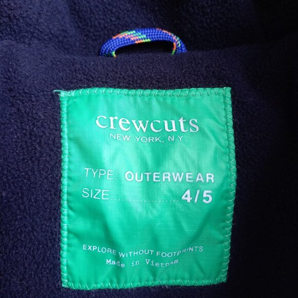 Crewcuts Green Puffer Jacket Kids Size 4/5 – Hooded Winter Coat Unisex - Picture 5 of 7